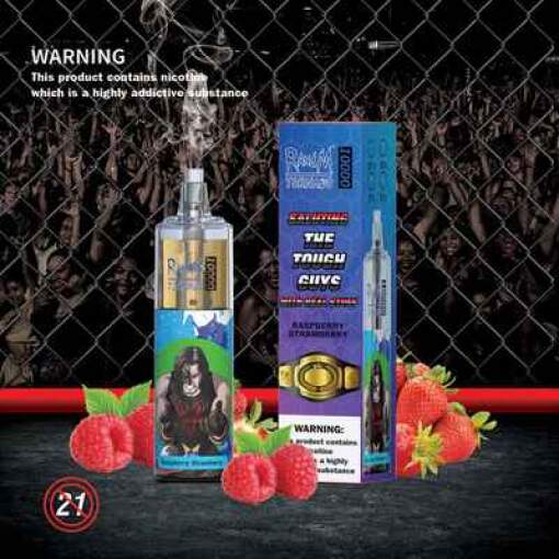 Tornado disposable 10000 puff - raspberry strawberry - ( rechargeable )