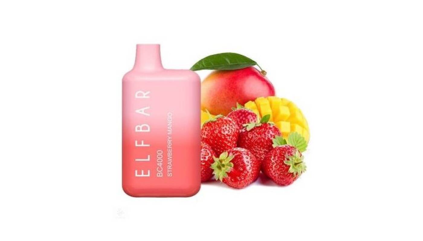 جهاز ELF BAR للاستخدام مرة واحدة 5000 بخة - فراولة مانجا - (قابل لإعادة التوصيل) - جهاز vape للاستخدام مرة واحدة جاهز للاستخدام في مصر