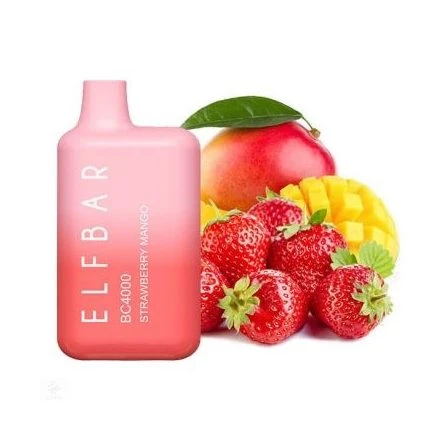 ELF BAR Disposable 5000 puff - Strawberry Mango - ( RECHARGEABLE ) 1 Convenient ELF BAR Disposable 5000 puff - Strawberry Mango - ( RECHARGEABLE ) - Ready-to-use disposable vape device in Egypt