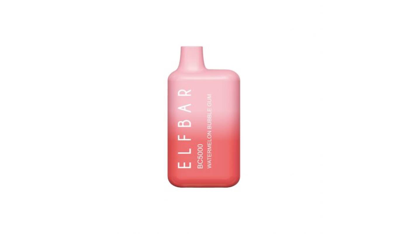 جهاز ELF BAR للاستخدام مرة واحدة 5000 بخة - بطعم لبان البطيخ - (قابل لإعادة التوصيل) - جهاز vape للاستخدام مرة واحدة جاهز للاستخدام في مصر