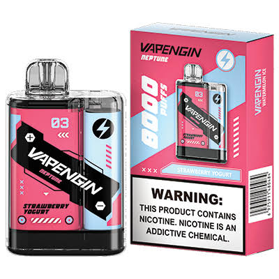 Vapengin 8000 puff - Strawberry Yougrt - ( RECHARGEABLE ) 1 Premium Vapengin 8000 puff - Strawberry Yougrt - ( RECHARGEABLE ) - High-quality vaping product available in Egypt