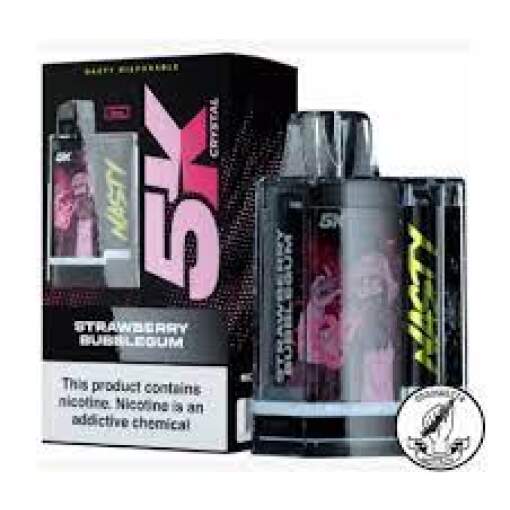 Nasty disposable 5000 puff - strawberry bubblegum - ( rechargeable )