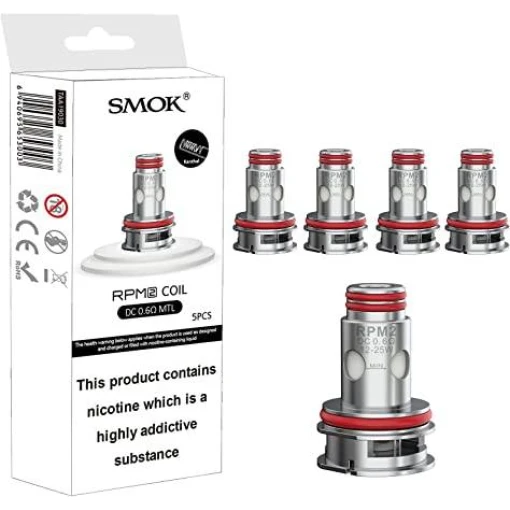 High-performance smok rpm 2 dc mtl 0. 6 ohm coil - premium vape coil for optimal flavor in egypt