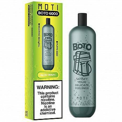 جهاز بريميوم MOTI 6000 سحبة - طعم العنب والصبار - (قابل للشحن) - منتج تبخير عالي الجودة متوفر في مصر