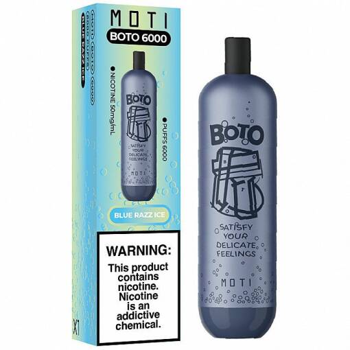 Premium MOTI 6000 puff - Blue Razz Ice - ( RECHARGEABLE ) - High-quality vaping product available in Egypt