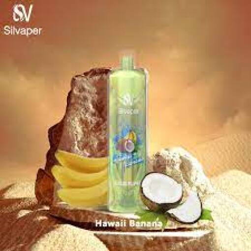 Convenient Silvaper DL Disposable 12000  - Hawaii Banana - ( RECHARGEABLE ) 3 MG - Ready-to-use disposable vape device in Egypt