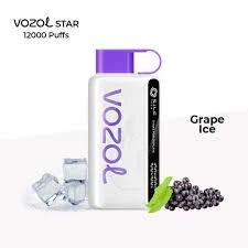 Vozol Star 12000 PUFF Disposable - Grape Ice - ( RECHARGEABLE ) 1 Convenient Vozol Star 12000 PUFF Disposable - Grape Ice - ( RECHARGEABLE ) - Ready-to-use disposable vape device in Egypt