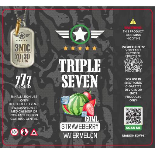 Triple seven - strawberry watermelon - dl - 60ml