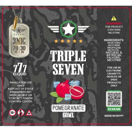 Triple seven - pomegranate ice - dl - 60ml