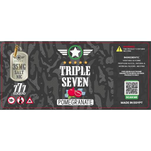 Triple seven - pomegranate ice - salt - 30ml