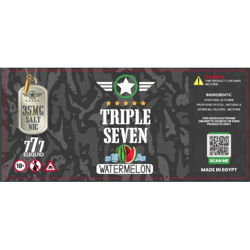 Triple seven - watermelon ice - salt - 30ml