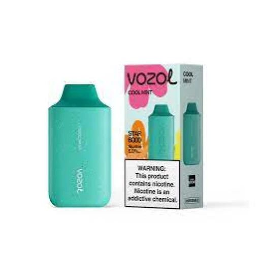 Convenient Vozol Star 6000 PUFF Disposable - Cool Mint - ( RECHARGEABLE ) - Ready-to-use disposable vape device in Egypt