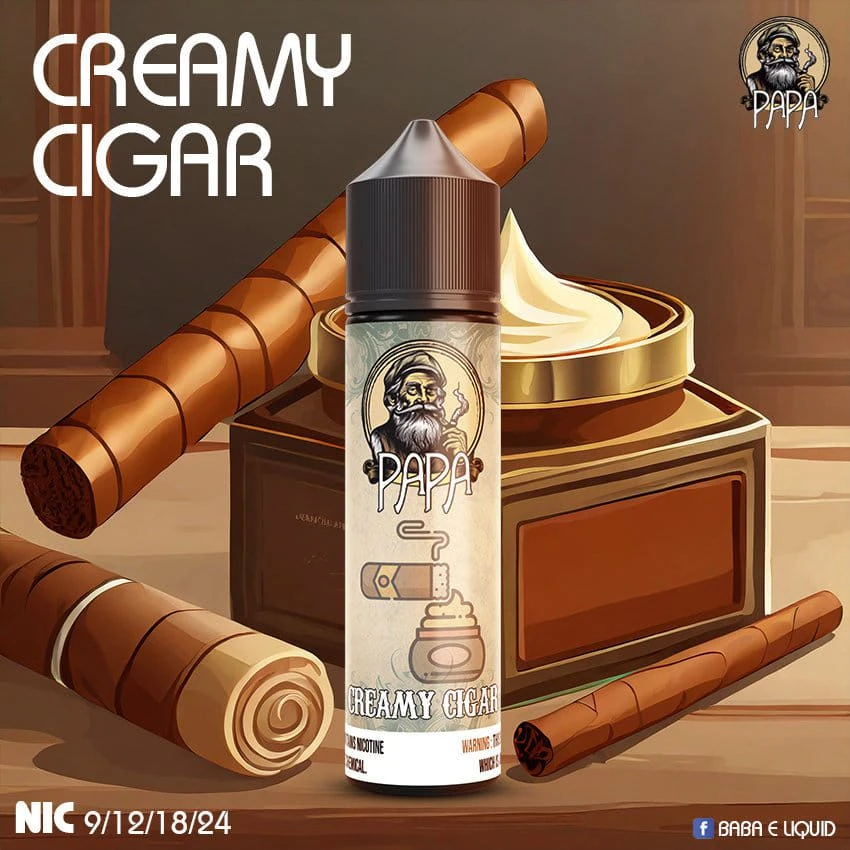 PAPA - Creamy Cigar - MTL - 60ML 1 Premium PAPA - Creamy Cigar - MTL - 60ML - High-quality vaping product available in Egypt