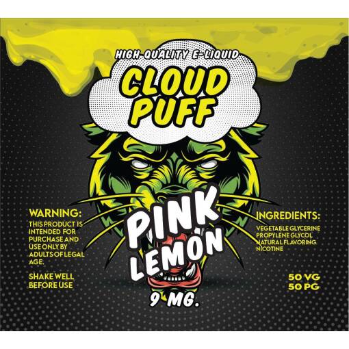 Premium Cloud Puff - Pink Lemon - MTL - 60ML - High-quality vaping product available in Egypt
