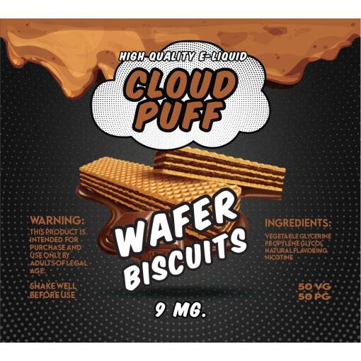 Premium Cloud Puff - Waffer Biscuits - MTL - 60ML - High-quality vaping product available in Egypt