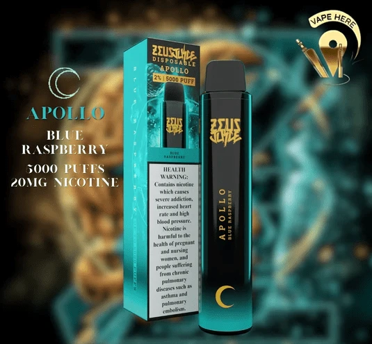 Zeus Juice Disposable - Apollo - Blue Raspberry - 5000 PUFF - 20 MG ( RECHARGABLE ) 1 Convenient Zeus Juice Disposable - Apollo - Blue Raspberry - 5000 PUFF - 20 MG ( RECHARGABLE ) - Ready-to-use disposable vape device in Egypt