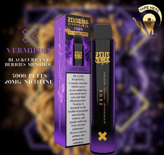 Zeus Juice Disposable - Zeus - Berries Blackcurrant Menthol - 5000 PUFF - 20 MG ( RECHARGABLE ) 1 Convenient Zeus Juice Disposable - Zeus - Berries Blackcurrant Menthol - 5000 PUFF - 20 MG ( RECHARGABLE ) - Ready-to-use disposable vape device in Egypt