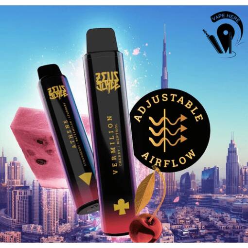 عصير زيوس سهل الاستخدام - فيرميليون - كرز ومنثول - 5000 PUFF - 20 ملغ (قابل لإعادة التوصيل) - جهاز vape جاهز للاستخدام مرة واحدة في مصر