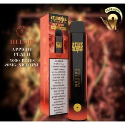 Zeus Juice Disposable - Helios - Apricot Peach - 5000 PUFF - 20 MG ( RECHARGABLE )