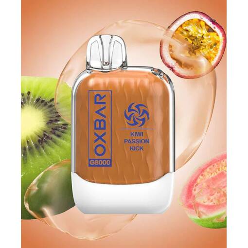 Convenient OXBAR G8000 Disposable - Kiwi Passion Kick - 8000 PUFF - 50 MG ( RECHARGABLE ) - Ready-to-use disposable vape device in Egypt