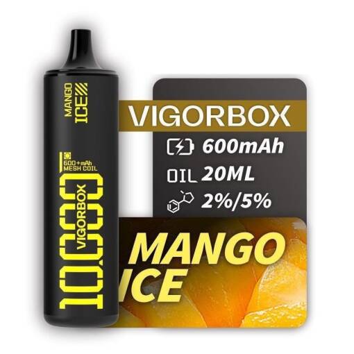 علبة بريميوم فيجور قابلة لإعادة التوصيل Pods 10000 سحبة - MANGO ICE - (قابلة لإعادة التوصيل) - سيستم pod عالي الجودة للتدخين الإلكتروني في مصر