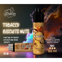 Premium CANDY - Tobacco Biscuits Nuts - MTL - 60ML - High-quality vaping product available in Egypt