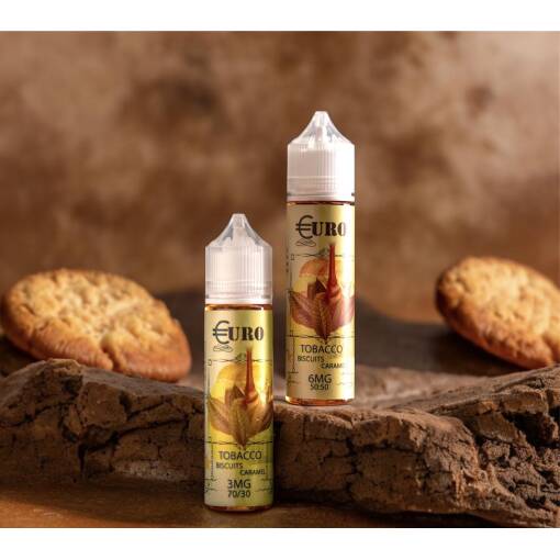 بريميوم يورو - توباكو بسكويت كراميل - MTL - 60 مل - منتج تبخير عالي الجودة متوفر في مصر