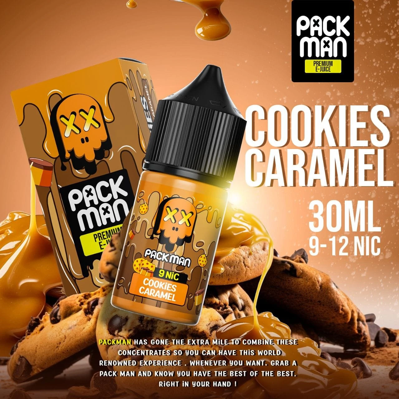 Packman - Cookies Caramel - MTL - 30 ML 1 Premium Packman - Cookies Caramel - MTL - 30 ML - High-quality vaping product available in Egypt