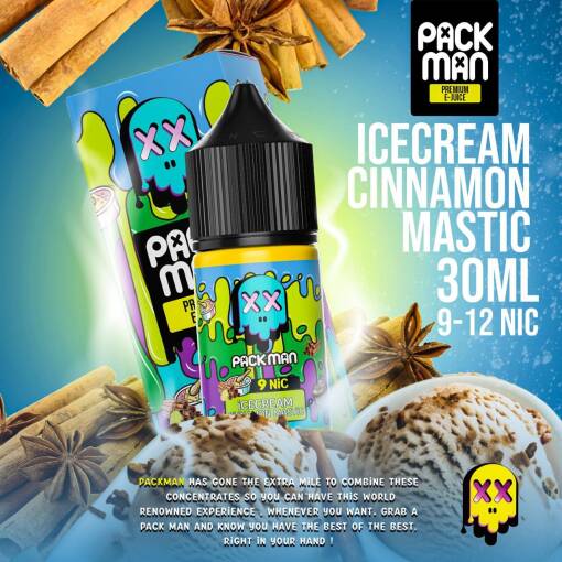 Premium Packman - ICECREAM CINNAMON MASTIC - MTL - 30 ML - High-quality vaping product available in Egypt