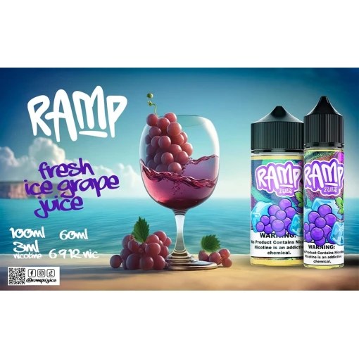 Premium ramp - ice grape - mtl - 30 ml - high-quality vaping product available in egypt