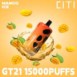 Citi Disposable 15000 puff GT21 - MANGO ICE  - ( RECHARGEABLE ) 20 MG