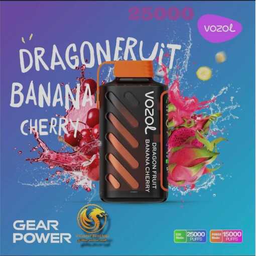 Convenient Vozol Disposable (Speical Edition) 25000 puff - Dragonfruit Banana Cherry - ( RECHARGEABLE ) - Ready-to-use disposable vape device in Egypt