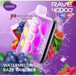 جهاز Vozol للاستخدام مرة واحدة، 40000 نفخة - بطيخ راز رانشر - (قابل لإعادة الشحن) - جهاز vape للاستخدام مرة واحدة جاهز للاستخدام في مصر