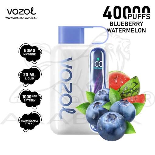 Vozol  disposable star 40000 puff - blueberry watermelon - ( rechargeable )
