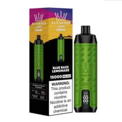 Alfakher crown bar disposable 15000 puff - dtl - blue razz lemonade - ( rechageable )