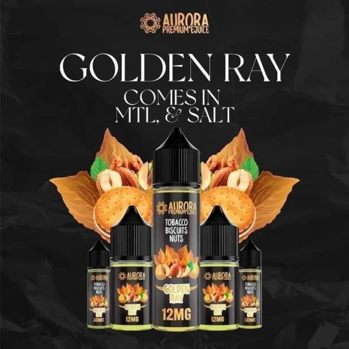 Premium AURORA - GOLDEN RAY - MTL - 60ML - High-quality vaping product available in Egypt