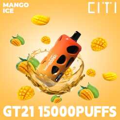 Citi Disposable 15000 puff GT21 - MANGO ICE  - ( RECHARGEABLE ) 20 MG