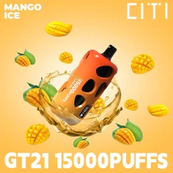 Citi Disposable 15000 puff GT21 - MANGO ICE  - ( RECHARGEABLE ) 20 MG