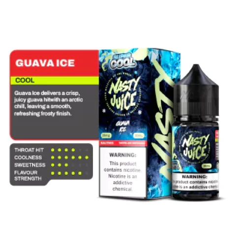 Premium nasty - super cool - guava ice - salt - 30ml - high-quality vaping product available in egypt