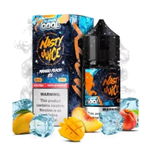 Premium nasty - super cool - mango peach ice - salt - 30ml - high-quality vaping product available in egypt