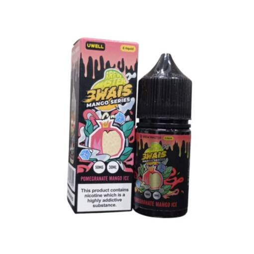 UWELL - 3WEIS SERIES - POMEGRANTE MANGO ICE - SALT - 30ML 1 بريميوم يو ويل - سلسلة 3 وايس - رمان مانجا مآيس - نيكوتين سولت - 30 مل - منتج تبخير عالي الجودة متوفر في مصر