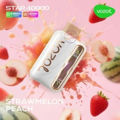 Vozol  disposable star 40000 puff - strawberry melon peach - ( rechargeable )