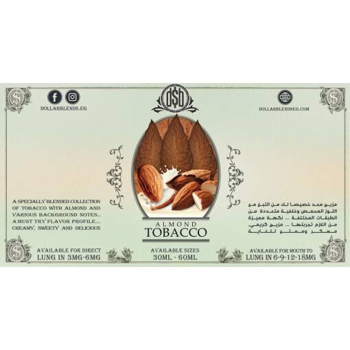 DOLLAR - Almond Tobacco - DL - 60ML