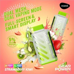 Vozol Gear Power 20000 puff - Strawberry Kiwi - ( RECHARGEABLE )