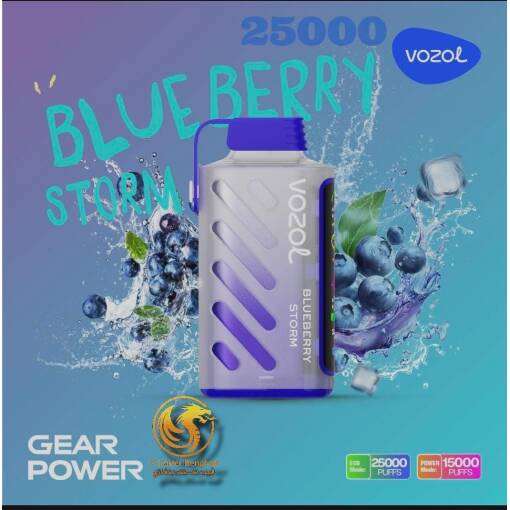 Vozol للاستخدام مرة واحدة (إصدار خاص) 25000 سحبة - Blueberry Storm - (قابلة لإعادة التوصيل)