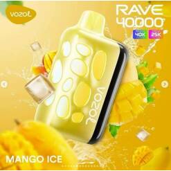 Vozol  Disposable Rave 40000 puff - Mango Ice - ( RECHARGEABLE )