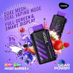 Vozol Gear Power 20000 puff - MIXED BERRIES - ( RECHARGEABLE )