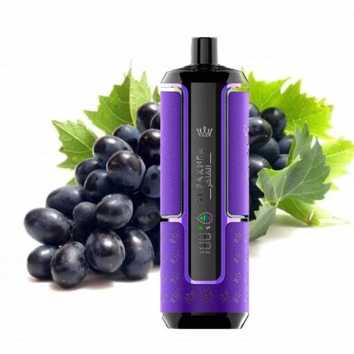 ALFAKHER CROWN BAR HyperMax Disposable 15000 puff - DTL - GRAPE - ( RECHAGEABLE )