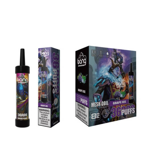 BANG 36000 سحبة للاستخدام مرة واحدة - بطعم العنب - ( قابلة لإعادة التوصيل )