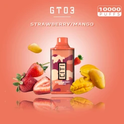 سيجارة سيتي ديسبوزابل 10000 سحبة GT03 - فراولة مانجا - (قابلة لإعادة التوصيل) 20 ملغ